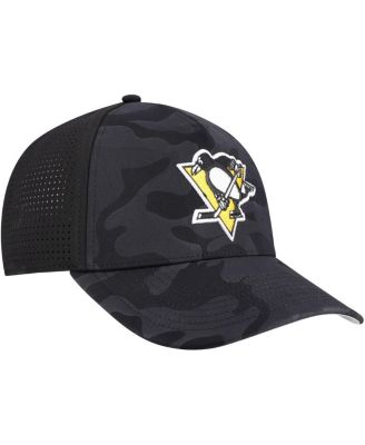 Men's Black Pittsburgh Penguins Valin Camo Super Tech Vented Adjustable Hat