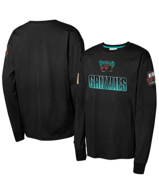 Mitchell & Ness - Black Memphis Grizzlies Hardwood Classics All Over Long Sleeve T-Shirt