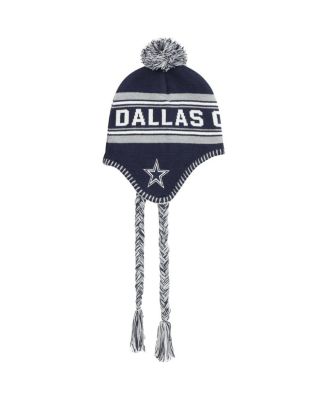Preschool Navy Dallas Cowboys Jacquard Tassel with Pom Knit Hat