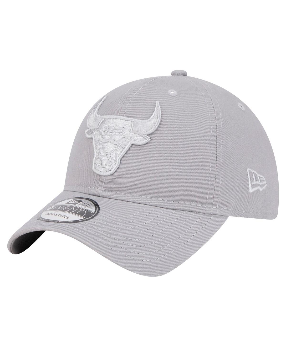 NEW ERA MEN'S GRAY CHICAGO BULLS TONAL 9TWENTY ADJUSTABLE HAT 