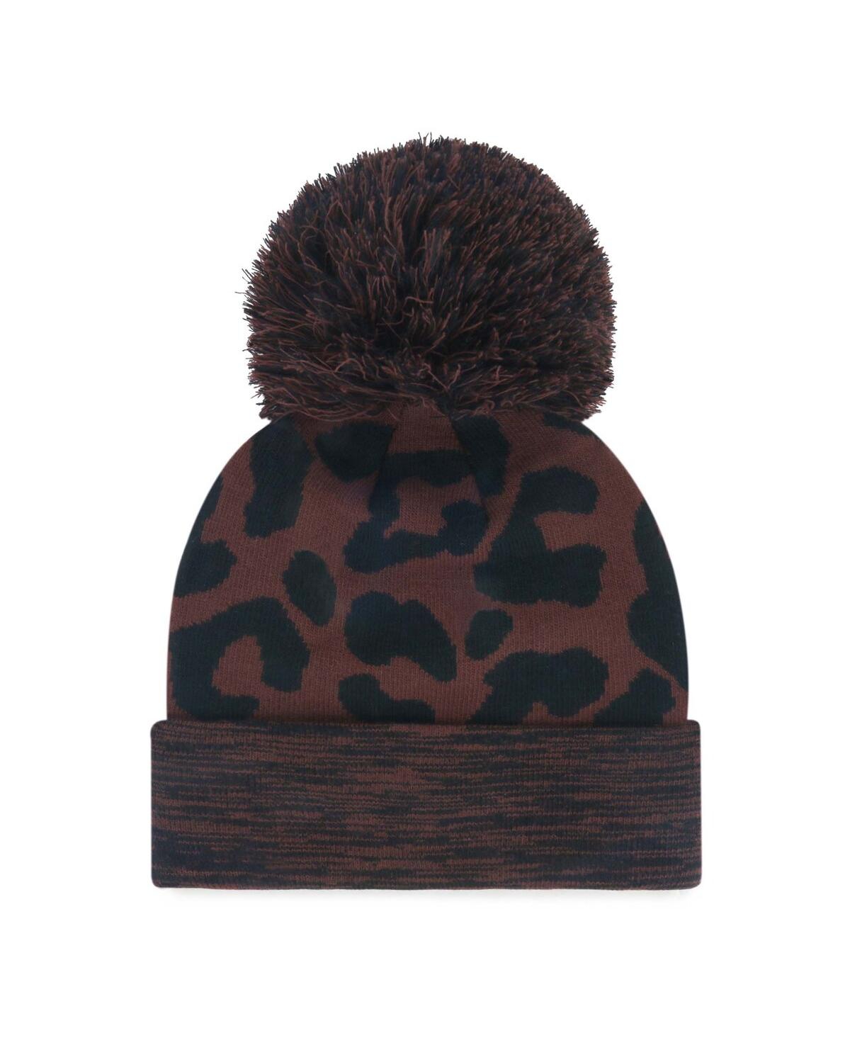 47 Brand Women's Brown Chicago White Sox Rosette Cuffed With Pom Knit Hat In Brown
