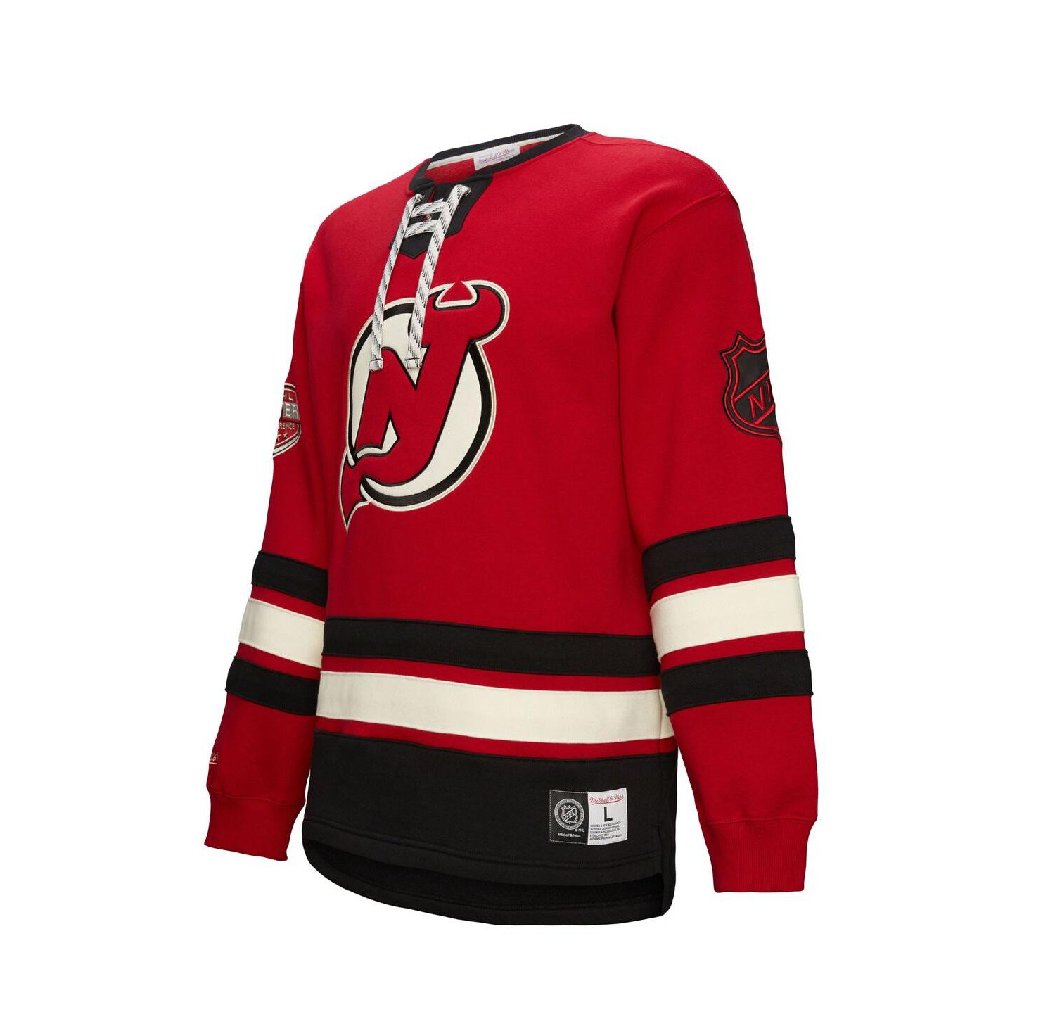 Men's Red New Jersey Devils Heritage Lace-Up Pullover Sweatshirt
