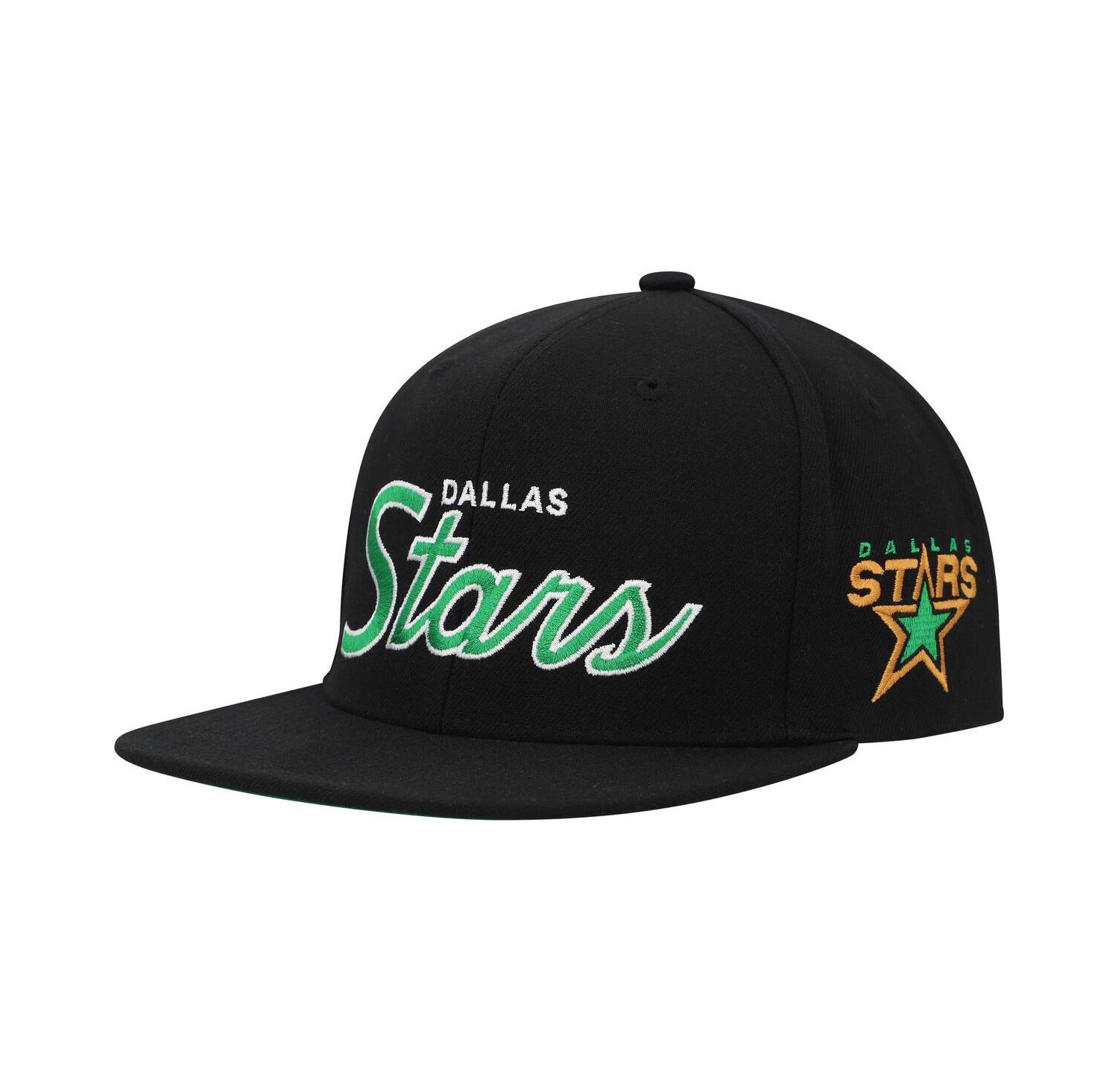 Men's Black Dallas Stars Core Team Script 2.0 Snapback Hat