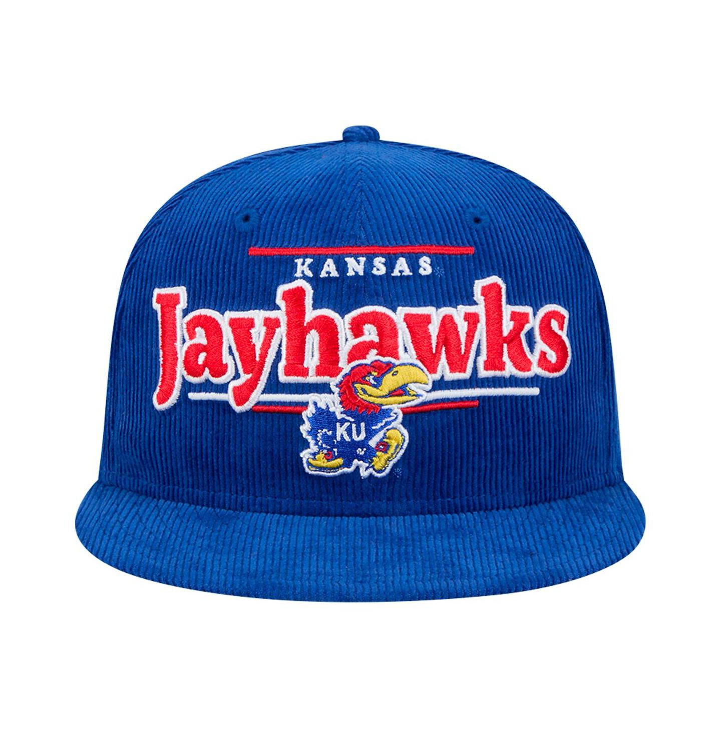 Мужская кепка New Era Royal Kansas Jayhawks Display 9FIFTY Snapback Hat — фото 5