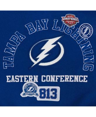 Women's Blue Tampa Bay Lightning Area Code Cropped Pullover Sweatshirt