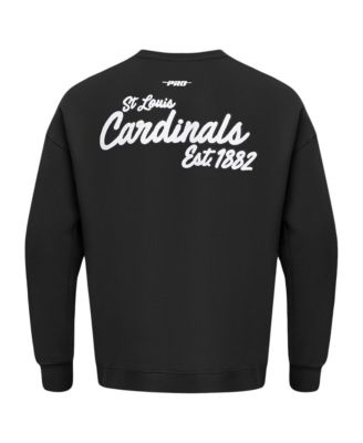 Men's Black St. Louis Cardinals Paint The City Dropped Shoulder Pullover Sweatshirt