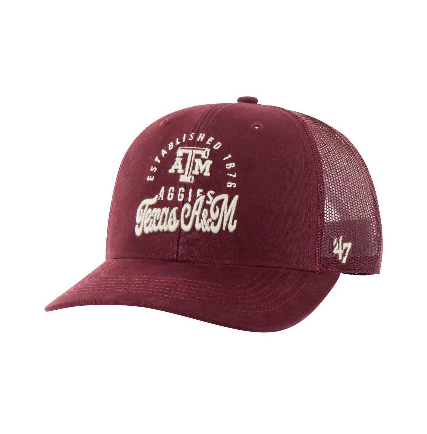 Мужская кепка '47 Brand Maroon Texas A & M Aggies Pitstop Trucker Adjustable Hat — фото 1