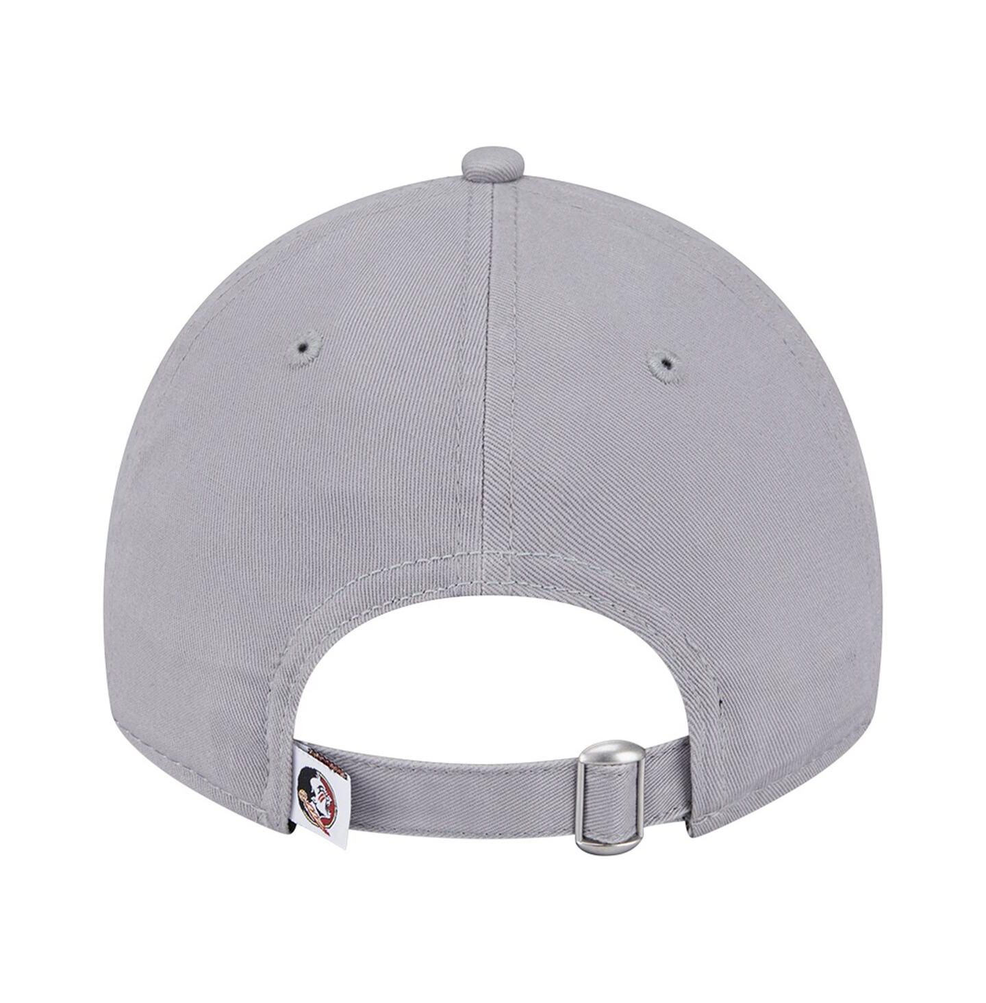 Женская кепка New Era Gray Florida State Seminoles Logo 9TWENTY Adjustable Hat — фото 2