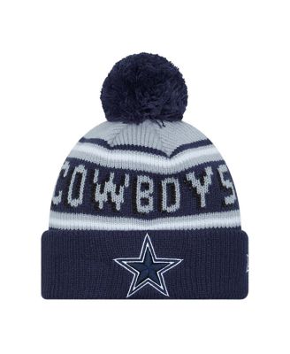Preschool Navy/Gray Dallas Cowboys Main Wordmark with Pom Knit Hat