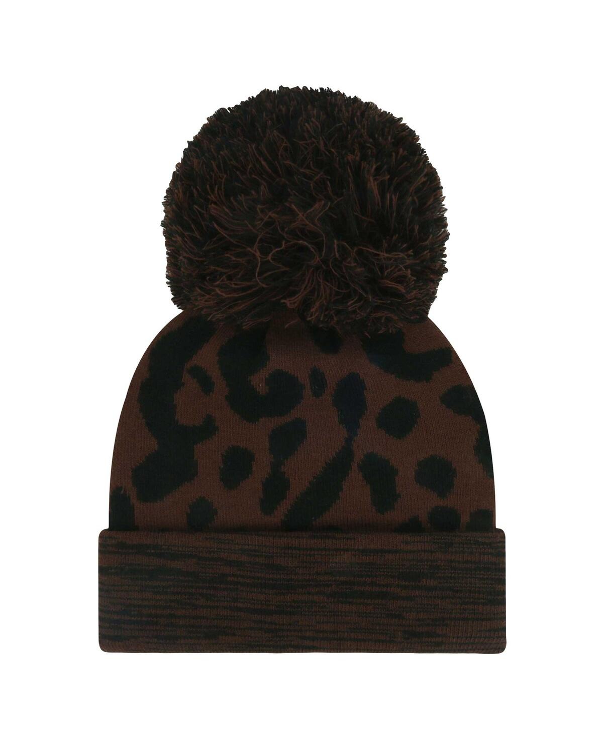47 Brand Women's Brown Las Vegas Raiders Cacao Cuffed With Pom Knit Hat In Brown