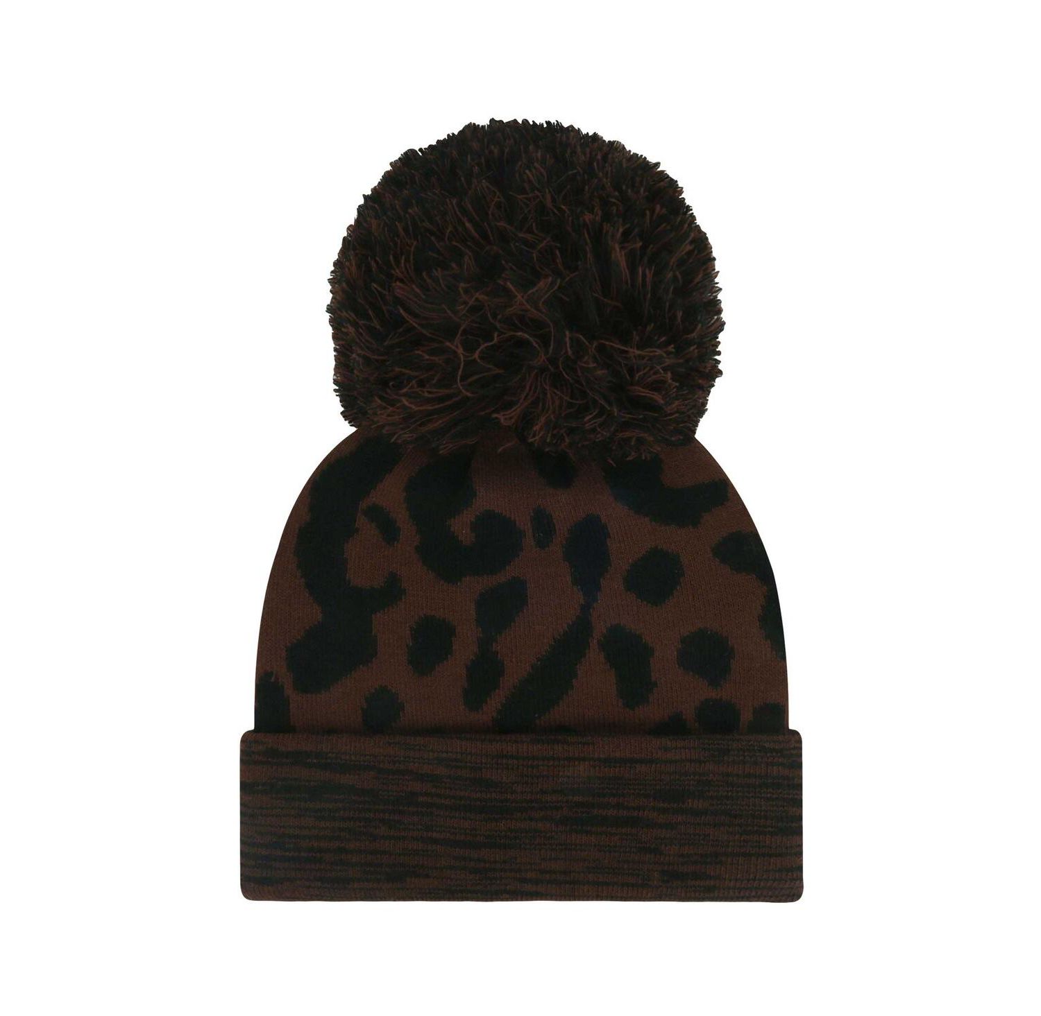 Women's Brown Las Vegas Raiders Cacao Cuffed with Pom Knit Hat
