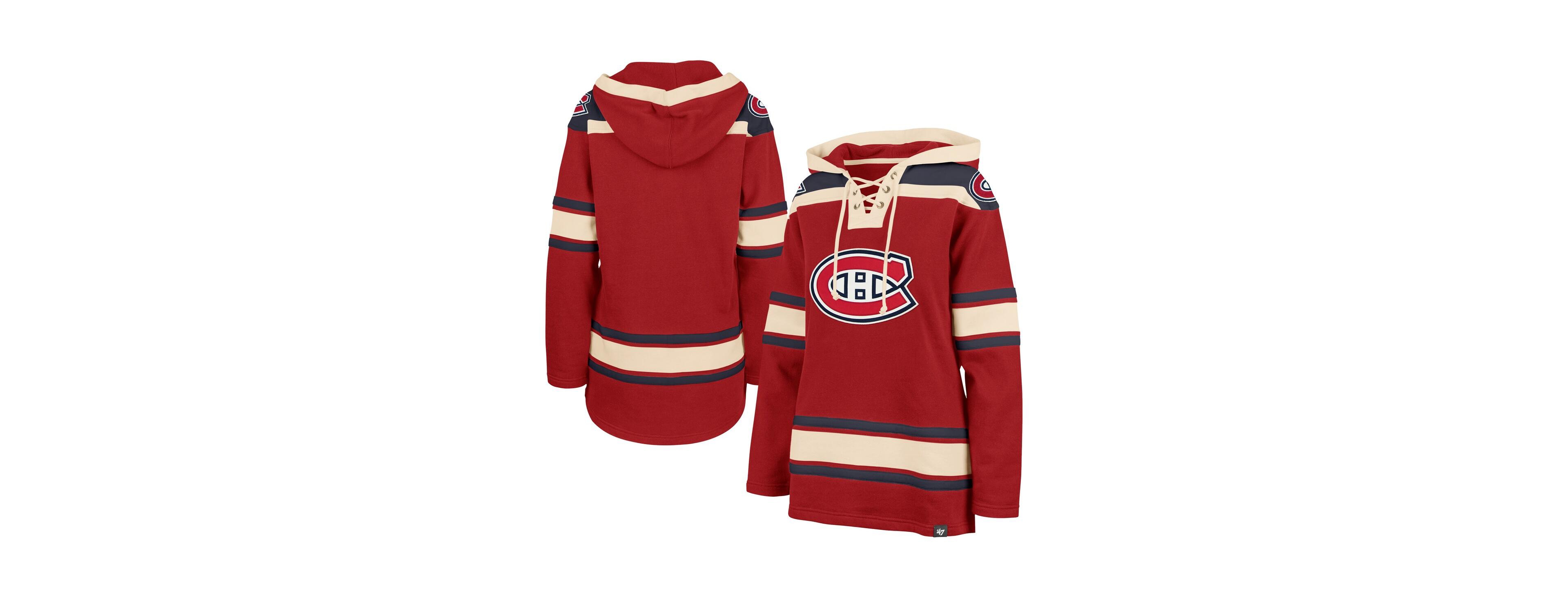 '47 Brand Women's Red Montreal Canadiens Superior Lacer Pullover Hoodie