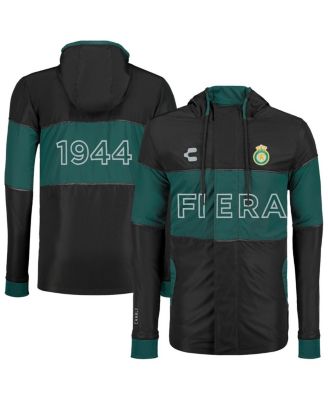Charly - Men's Black Club Leon 2024/25 Outdoor Full-Zip Hoodie Jacket