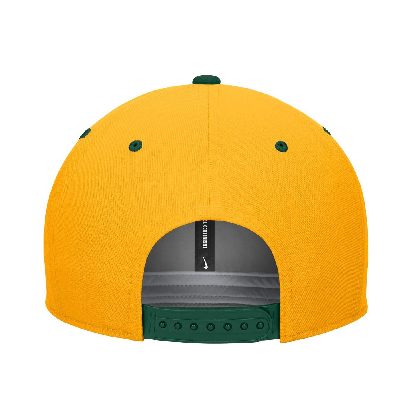 Мужская кепка Nike White/Gold Baylor Bears Pro Performance Snapback Hat — фото 2