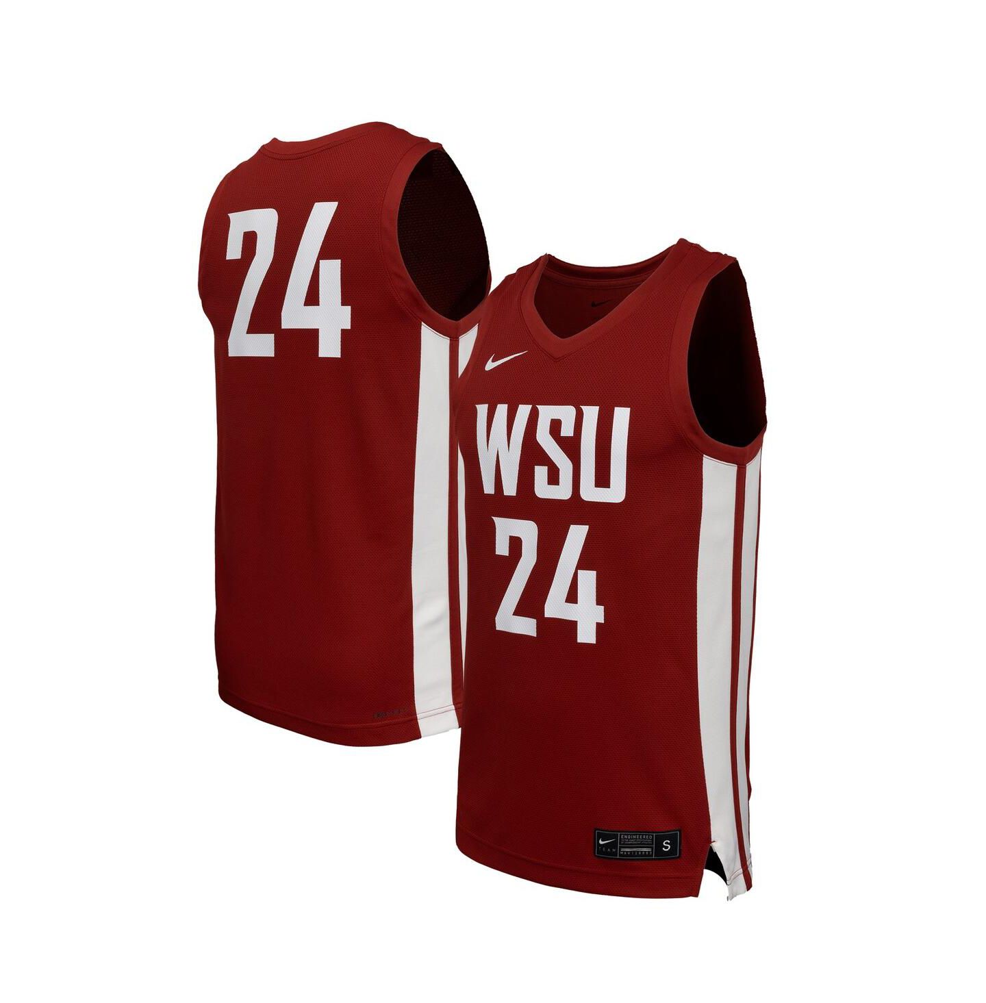Мужской топ Nike Crimson Washington State Cougars Replica Basketball Jersey — фото 1