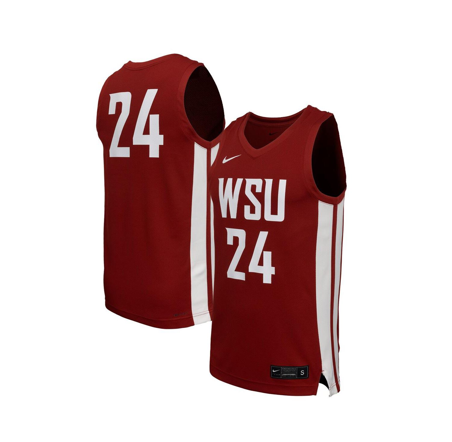 Men's Crimson Washington State Cougars Replica Basketball Jersey