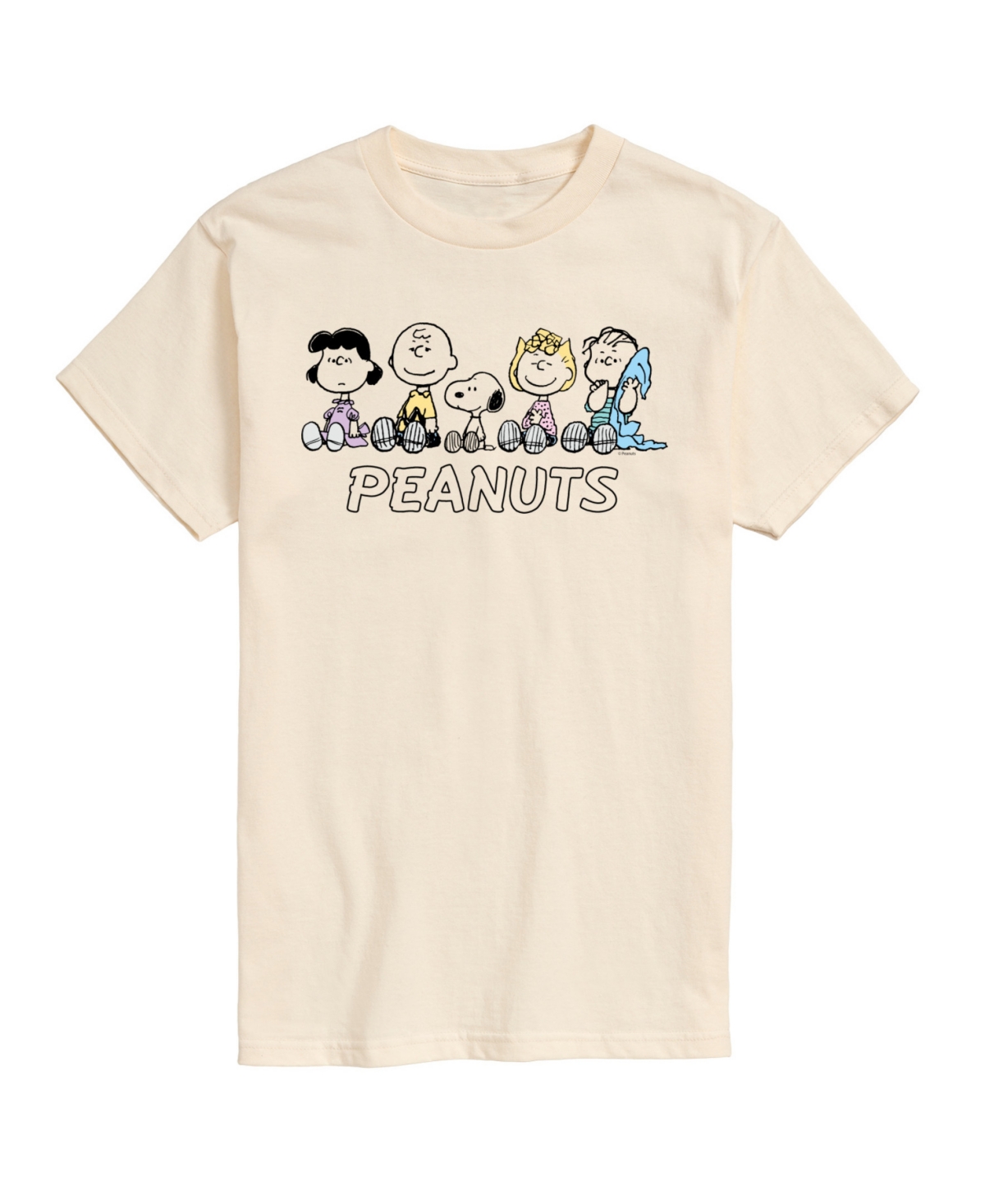 Airwaves Men's Peanuts Group Short Sleeve T-shirt In Beige