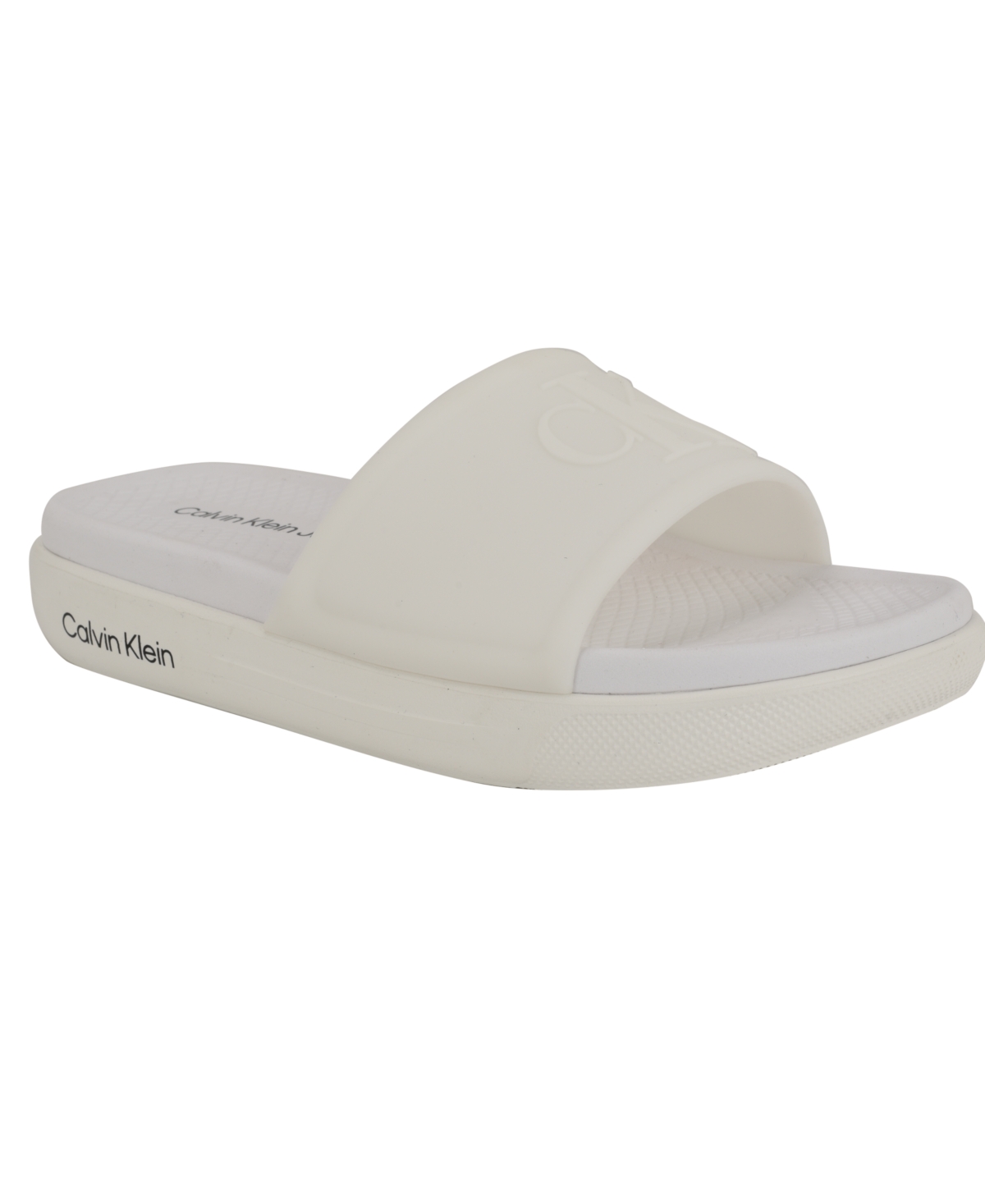 Calvin Klein Peari Slide Sandal In White