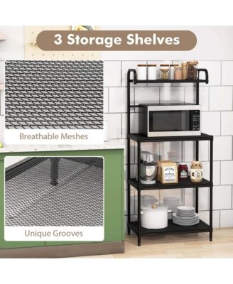 4-Tier Baker's Rack Microwave Oven Rack Shelves Kitchen Storage Organizer