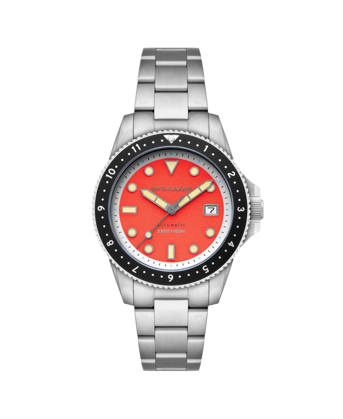 Men's Croft Pioneer Automatic Solid Stainless Steel Bracelet Watch, 42mm - Orange