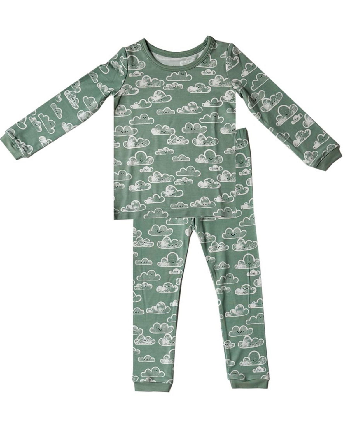 Tiny Knot Co. Baby Boys And Girls 2-piece Long Sleeve Pajama Set In Happy Skies