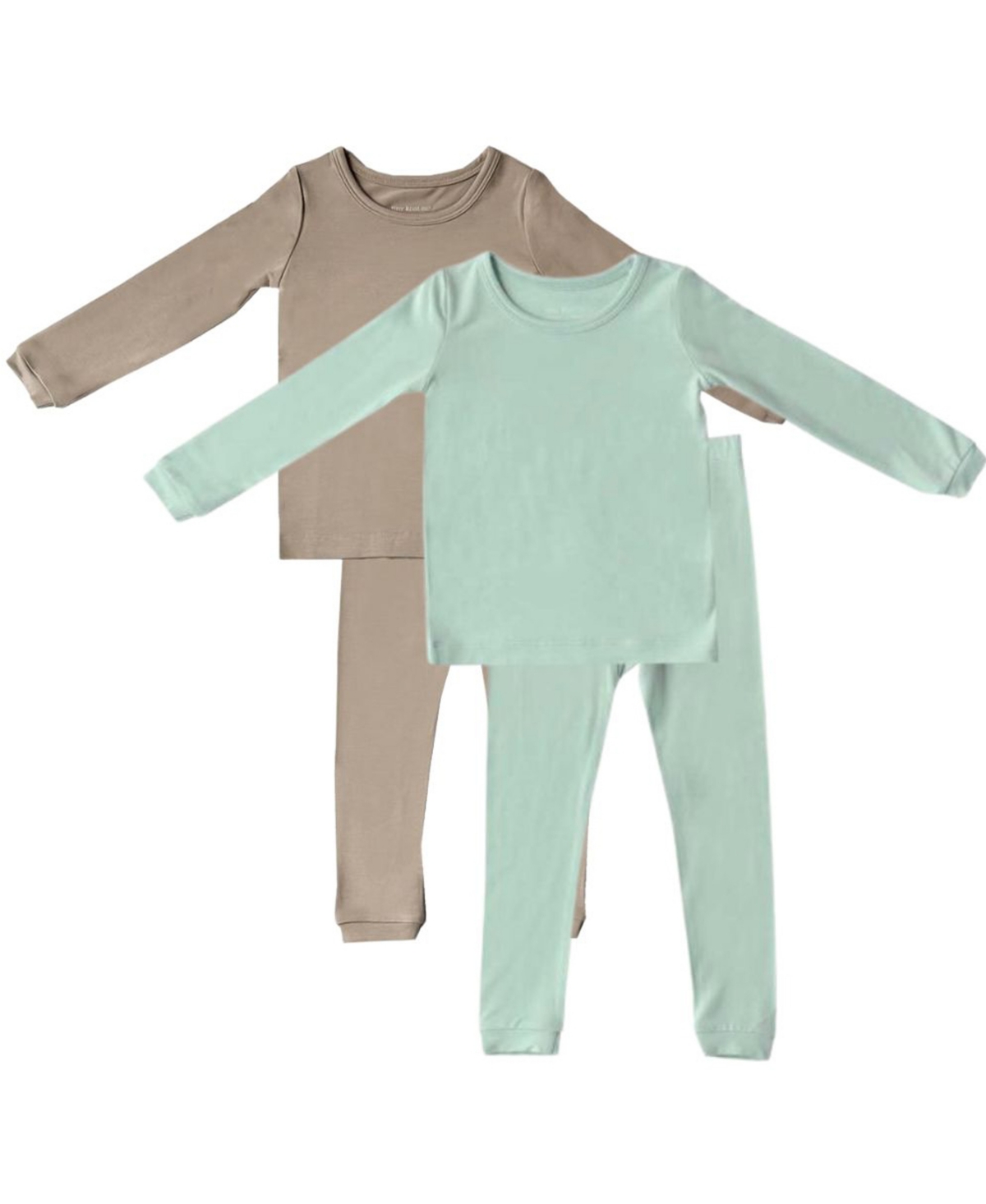 Tiny Knot Co. Baby Boys And Girls 4-piece Long Sleeve Pajama Set In Hazy,canyon