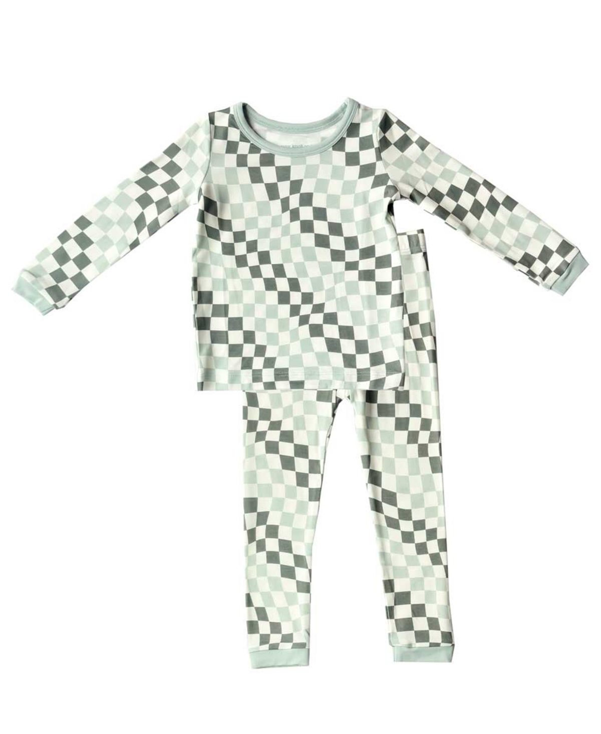 Tiny Knot Co. Baby Boys And Girls 2-piece Long Sleeve Pajama Set In Mint Daze