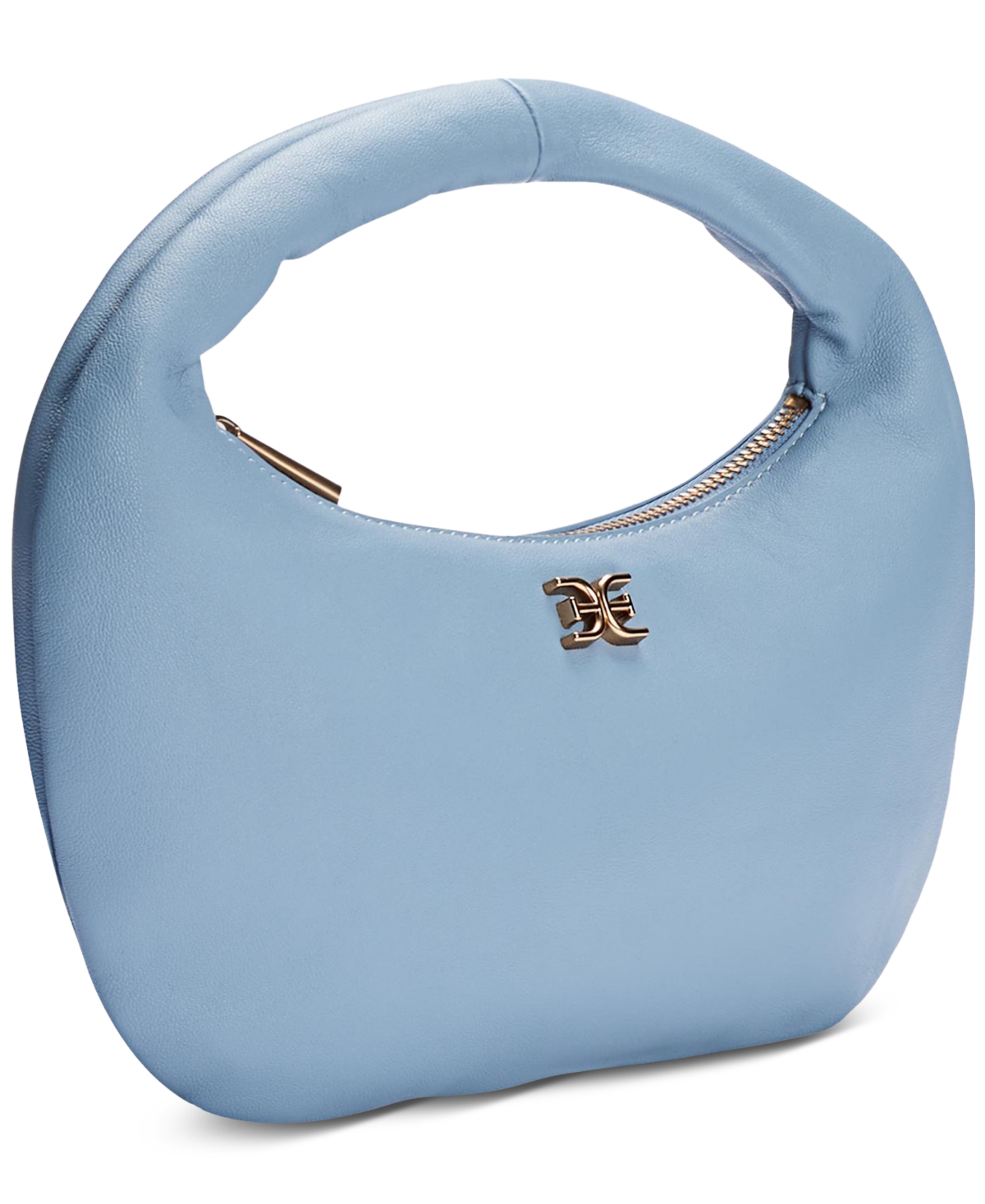 Shop Sam Edelman Michaela Leather Mini Hobo Bag In Denim Blue