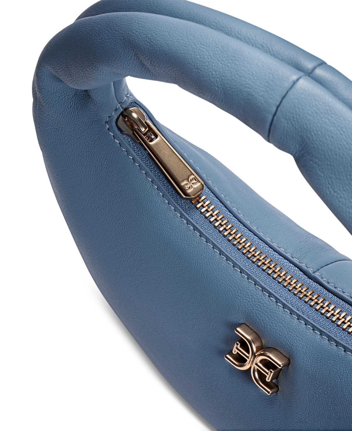Shop Sam Edelman Michaela Leather Mini Hobo Bag In Denim Blue