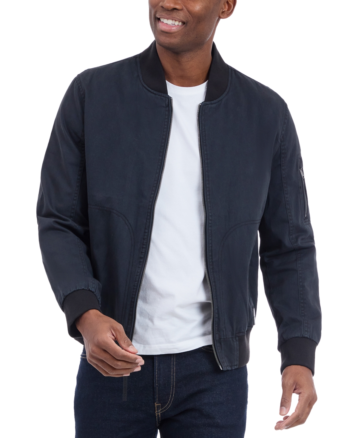 Men's Garment-Dyed Full-Zip Bomber Jacket - Military