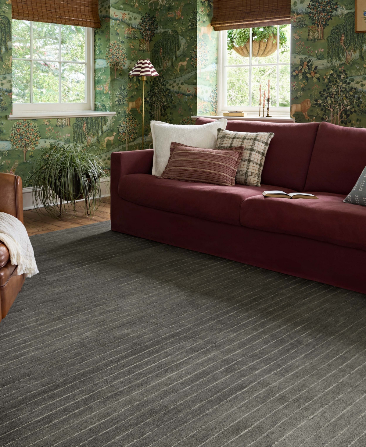 Chris Loves Julia Henry Hey-01 7'9''x9'9'' Area Rug In Charcoal