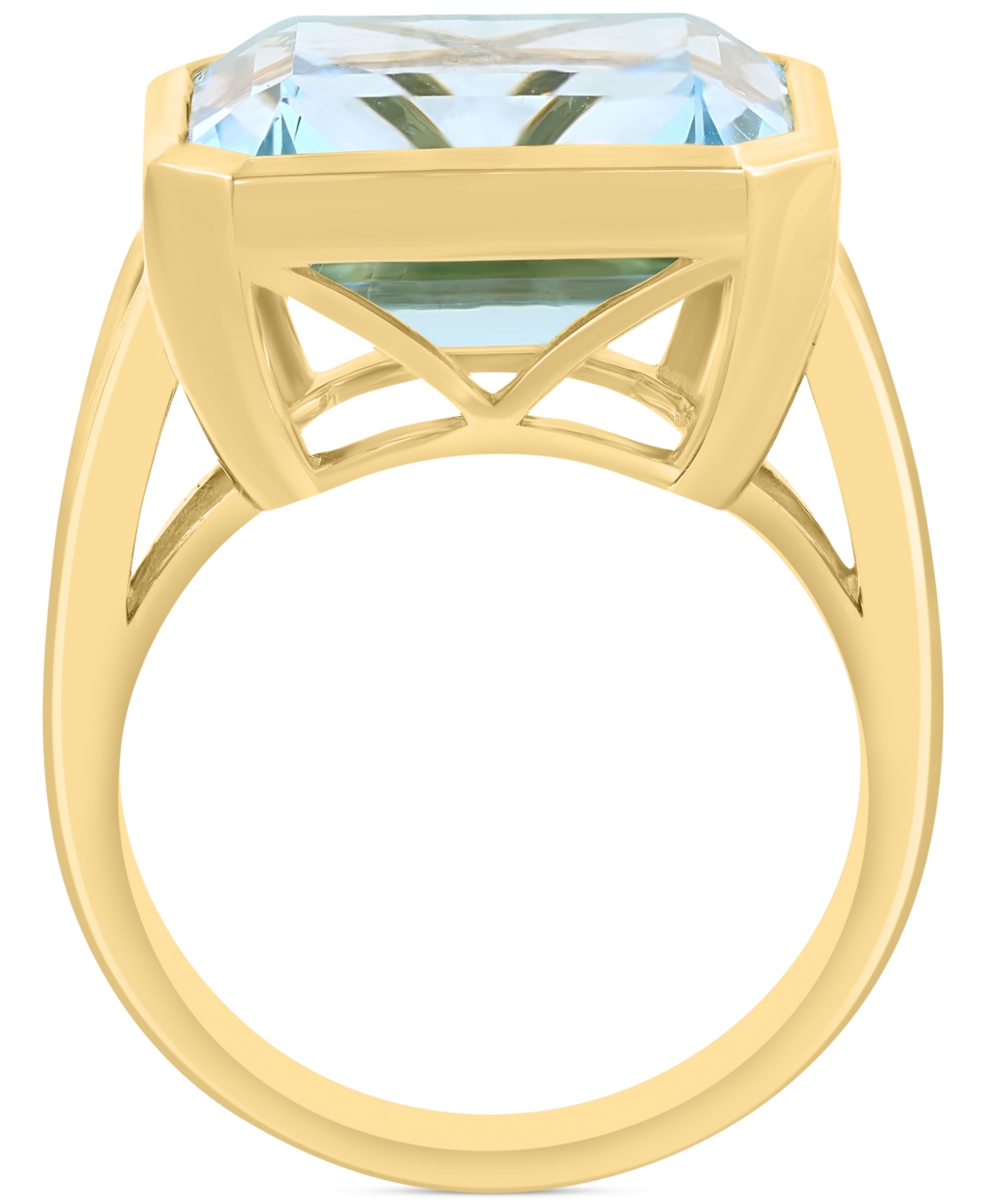 Effy Collection Effy Citrine Statement Ring (11 Ct. T.w.) In 14k Gold Over Silver (available In Blue Topaz) In Blue