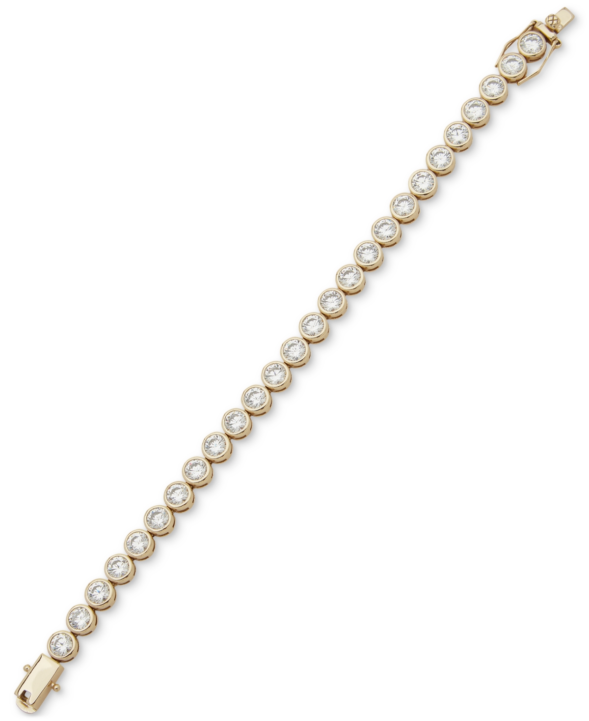 Gold-Tone Cubic Zirconia Flex Bracelet - Crystal Wh