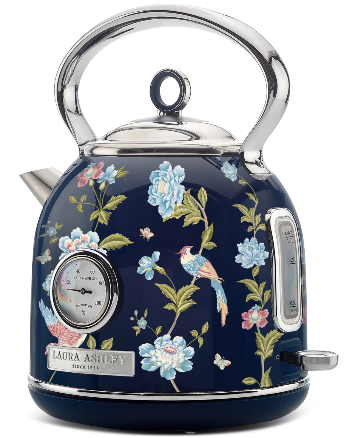 Laura Ashley Floral-print 1.7l Electric Dome Kettle In Elveden Navy