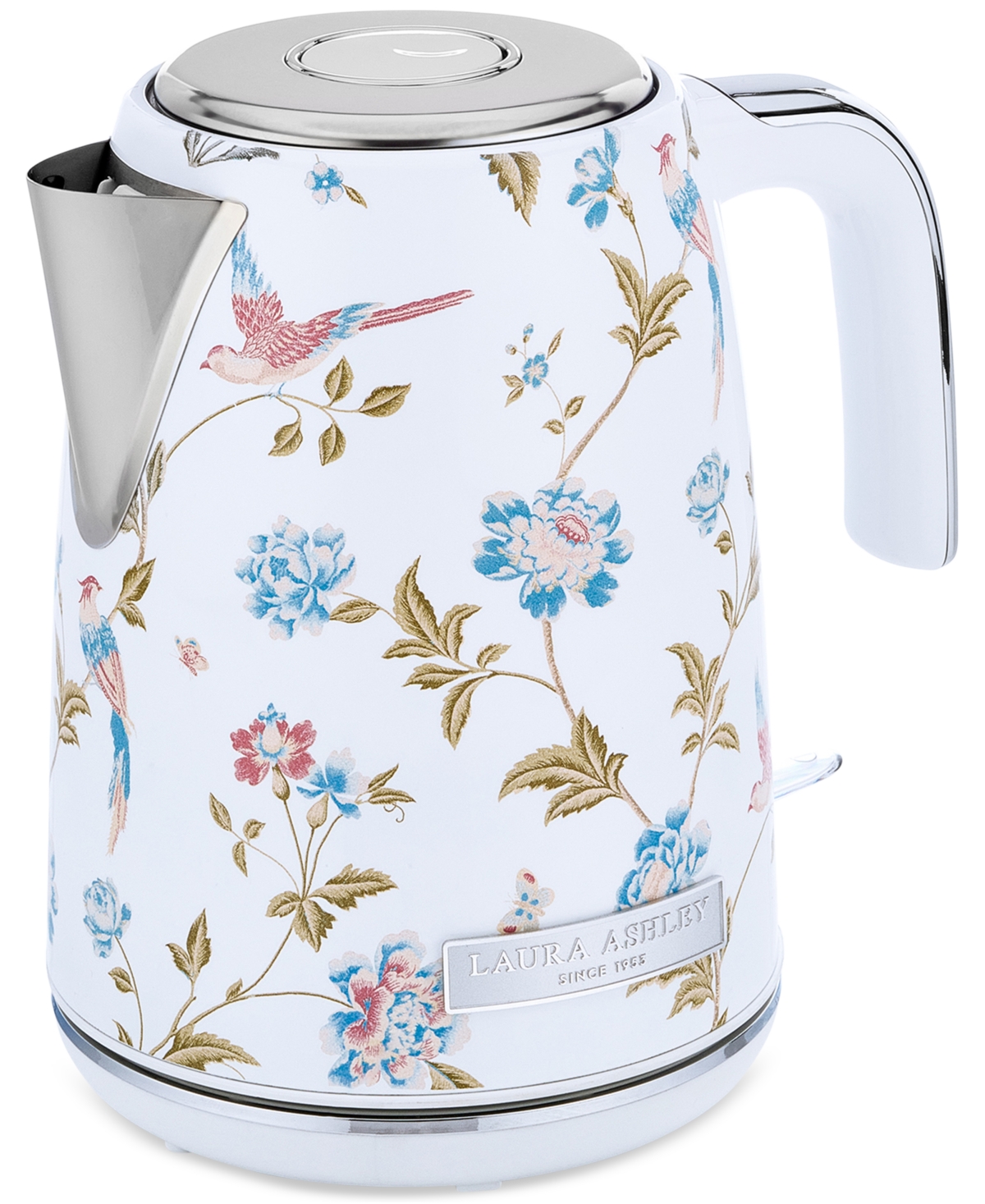 Laura Ashley Floral Print 1.7l Electric Jug Kettle In Elveden White