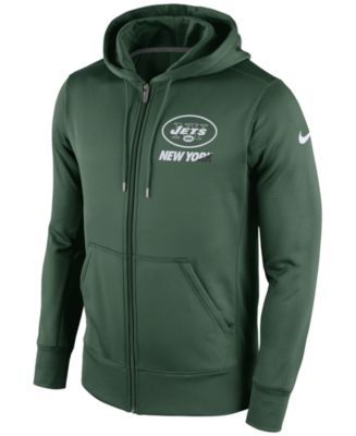 Nike - Men's New York Jets Sideline KO Fleece Full-Zip Hoodie