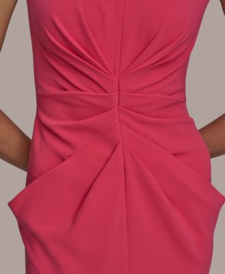 【Donna Karan New York】V-Neck Ruched Sheath Dress Donna Karan New York Women's V-Neck Ruched Sheath Dress - Macy's