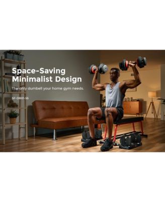 Elite Adjustable Dumbbell 55-Pound, Anti-Slip Steel Handle