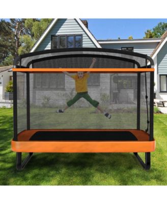 Outdoor Trampoline with Swing and Enclosure Net for Kids Jumping and Entertainment