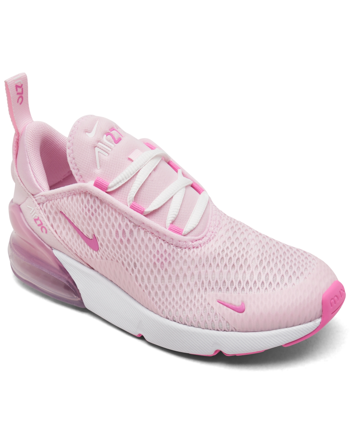 Nike Little Girls' Air Max 270 Casual Sneakers From Finish Line In Pink