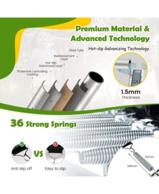 Trampoline with Ladder and Slide for Indoor and Outdoor