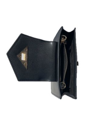 Mini Crossbody Bag Small Leather Snakeskin Black Purse Wristlet Women's Handbag