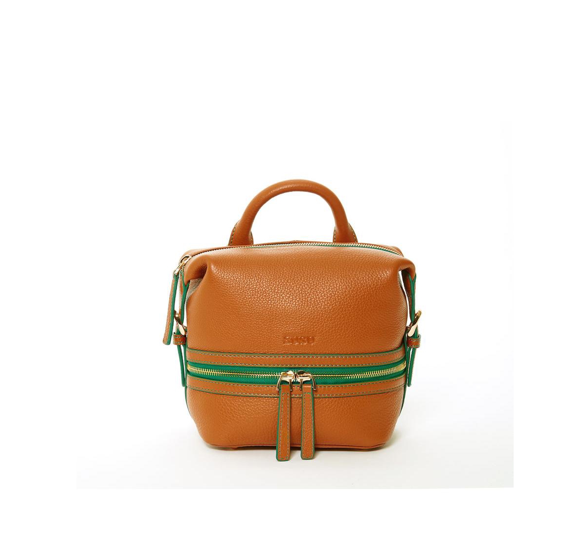 Brown Leather Backpack Purse for Women Convertible Crossbody Bag Medium Size with Front and Back Pockets