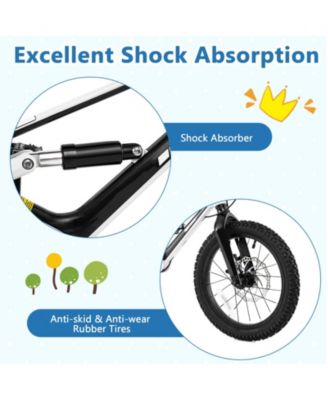 Kids Bike Adjustable with Shock Absorber and Bell Comfortable and Safe Ride for Young Cyclists
