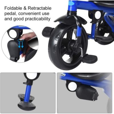 4-in-1 Kids Tricycle with Adjustable Push Handle