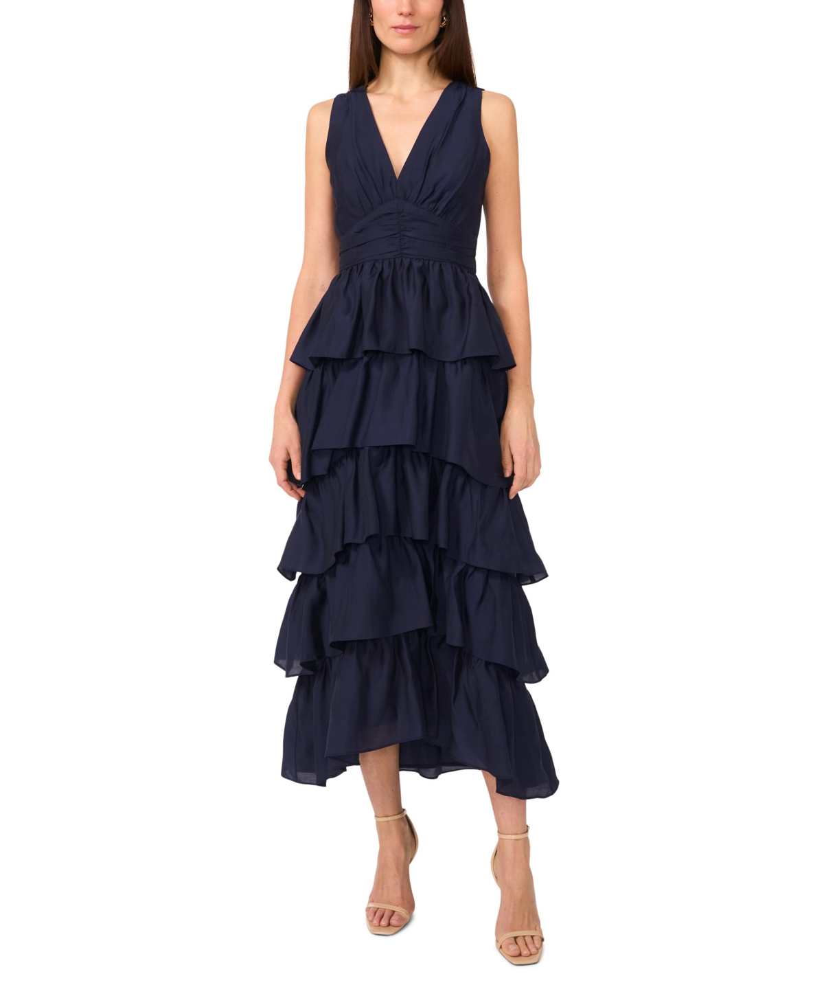 1.state Ruffle Maxi Dress In Indigo Night