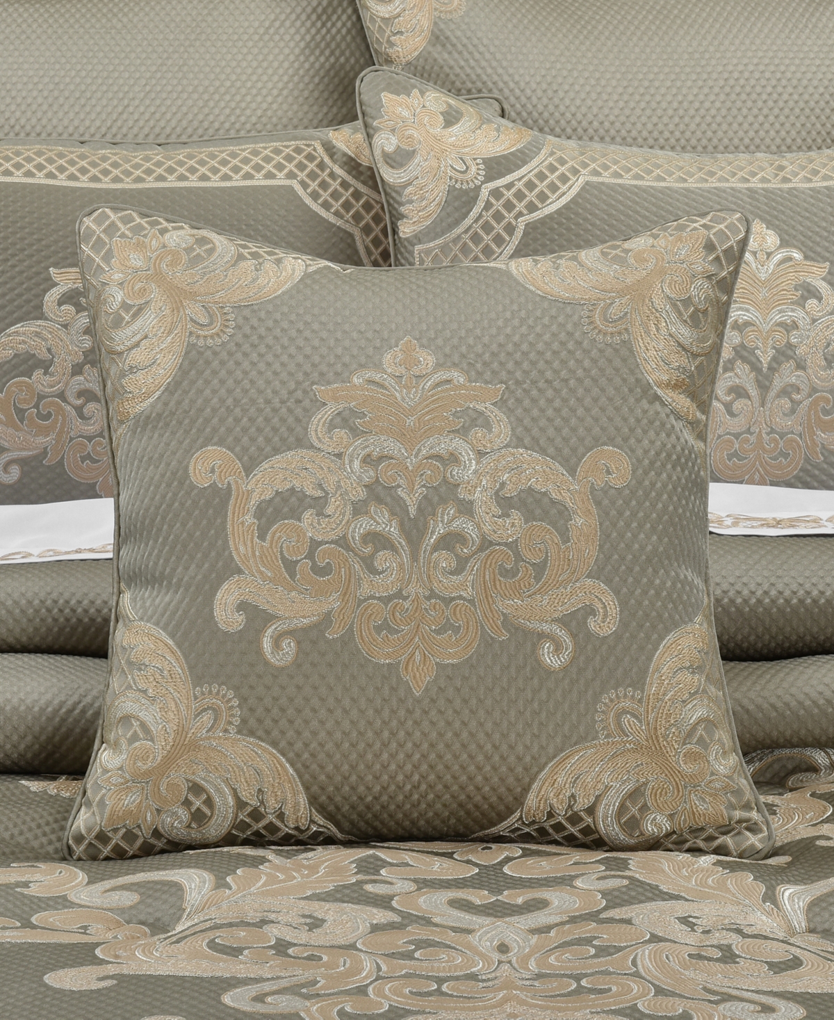 J Queen New York Piazza Decorative Pillow, 18" X 18" In Sage