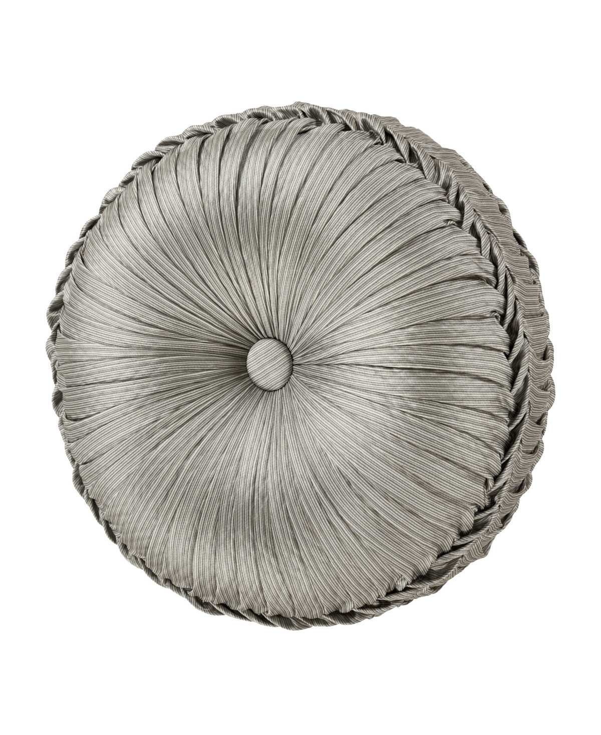 J Queen New York Martina Tufted Decorative Pillow, 15" Round In Sage