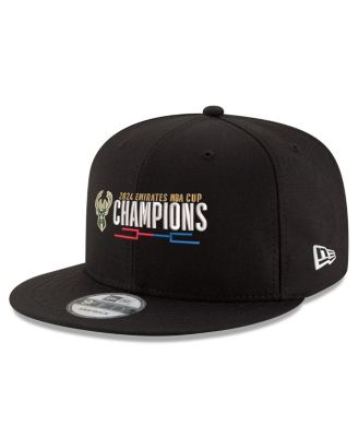 New Era - Men's Black Milwaukee Bucks 2024 NBA Cup Champions 9FIFTY Snapback Adjustable Hat