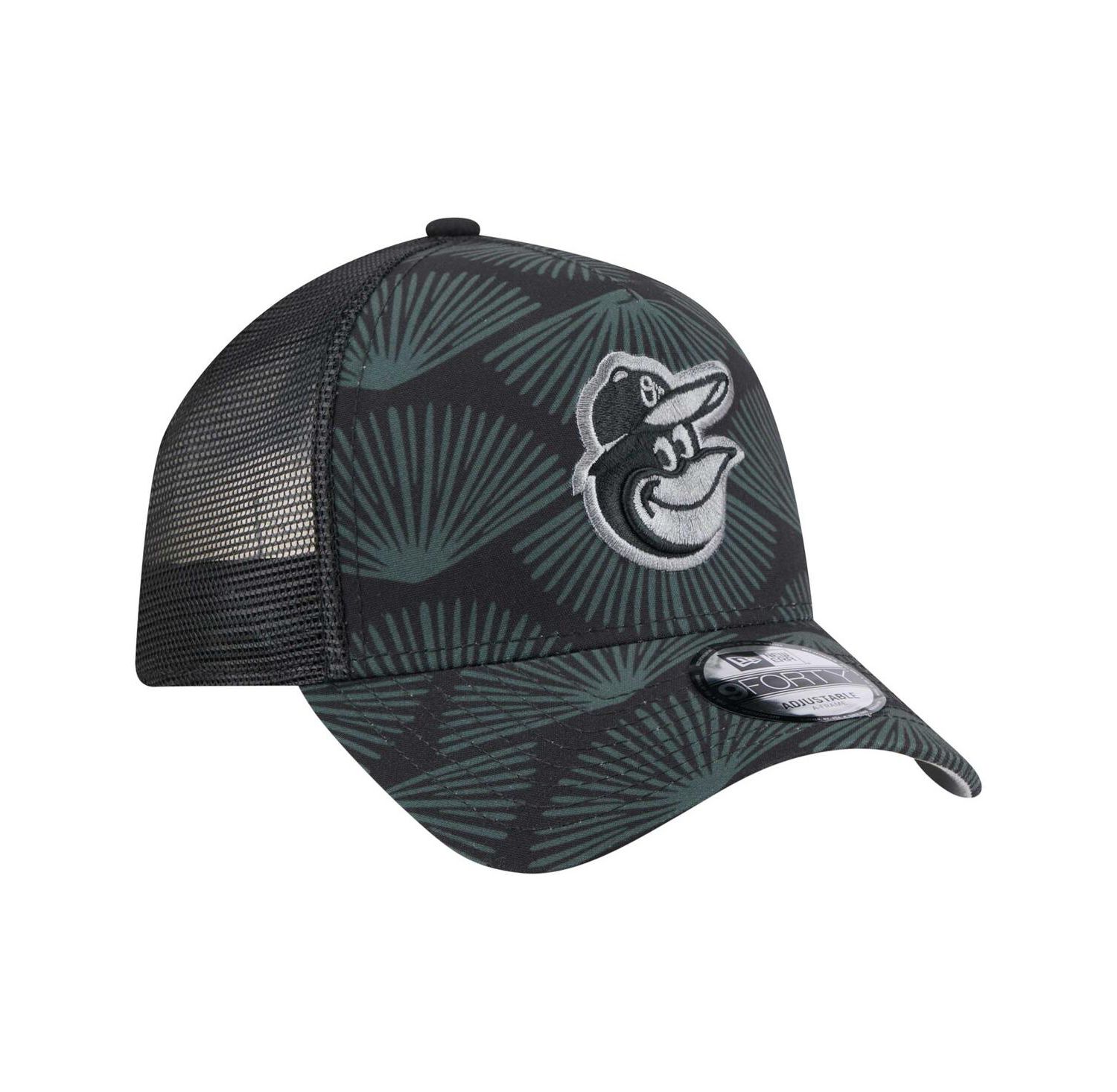 Men's Black Baltimore Orioles 9FORTY A-Frame Trucker Adjustable Hat